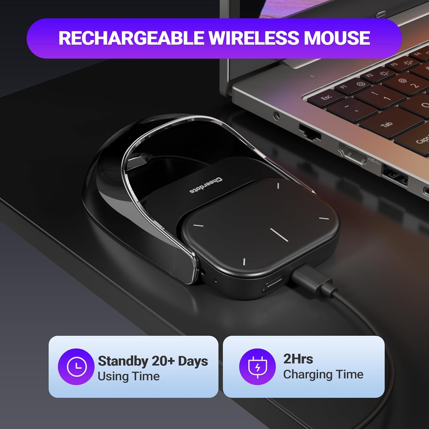 Magnetic Wireless Mouse With Recorder