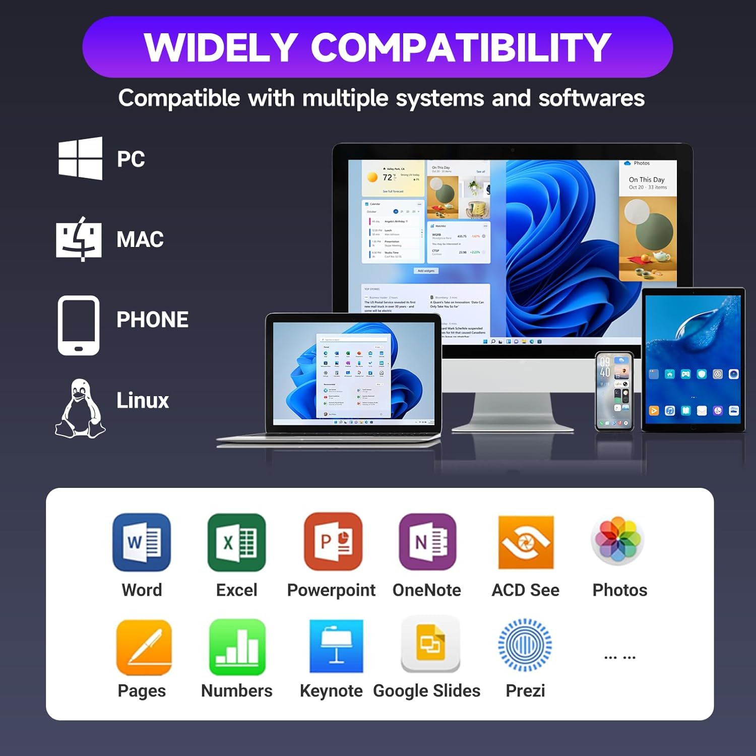 Magnetic Wireless Mouse With Recorder